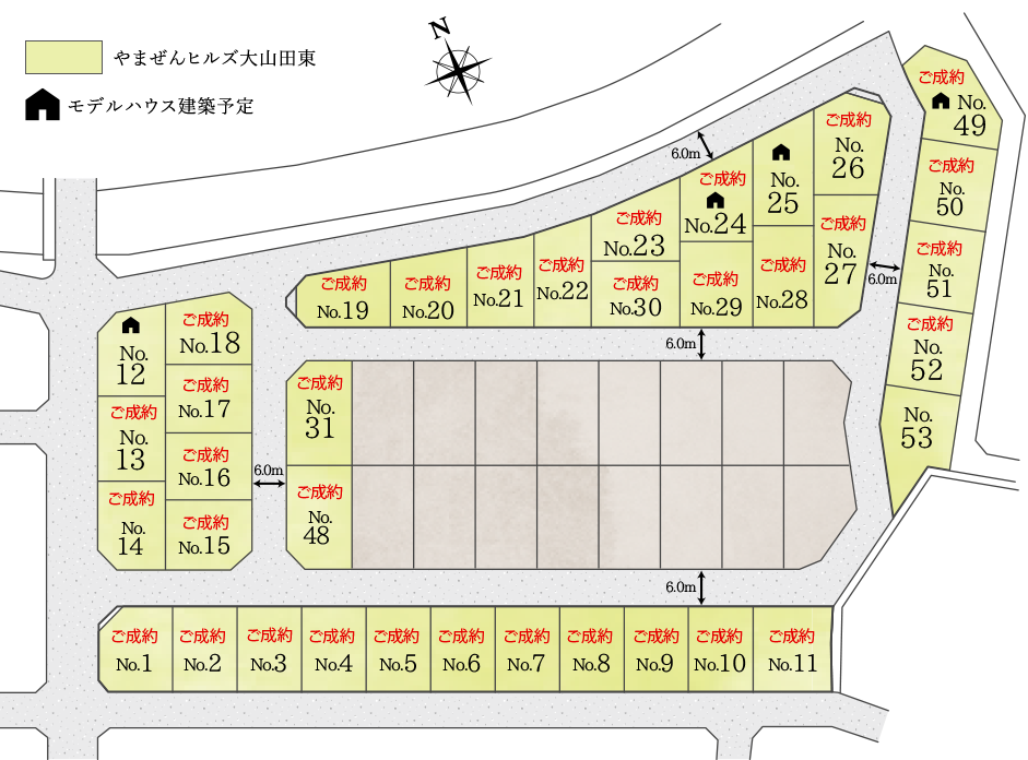 やまぜんヒルズ大山田東　区画図