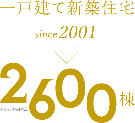 一戸建て新築住宅 since2001 2600棟