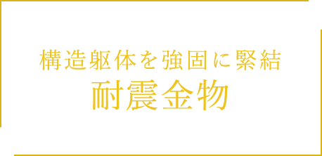 構造躯体を強固に緊結 耐震金物